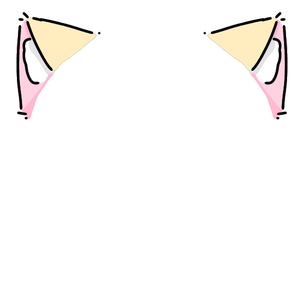 light yellow cat ears Decoration